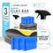 JJ CARE Clay Bar Kit - includes 3 Car Clay Bars for Auto Detailing (3x100g) + 16.9 fl. oz Clay Bar Lubricant + 2 Microfiber Cloths for Scratch-Free Finishing, Essential Clay Bar Kit for Car Detailing